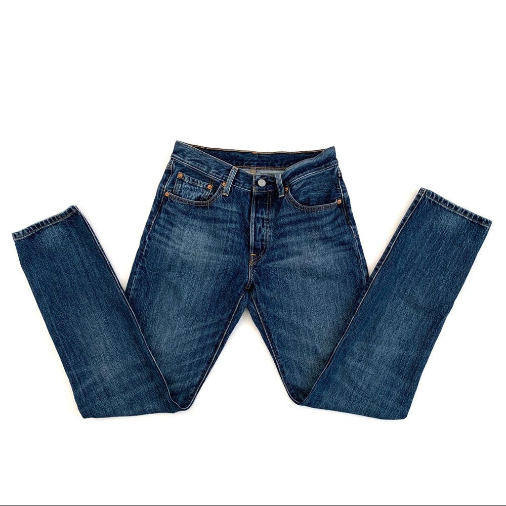 Levi’s 501 High Rise Medium Dark Wash Mom Jeans
